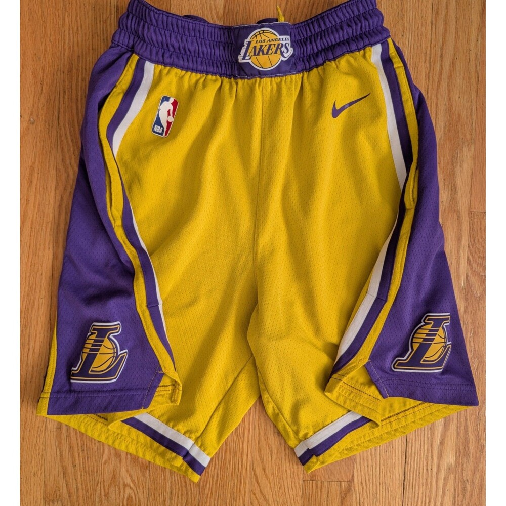 NIKE LOS ANGELES LAKERS ICON EDITION SWINGMAN SHORTS AJ5617-728 SIZE 30